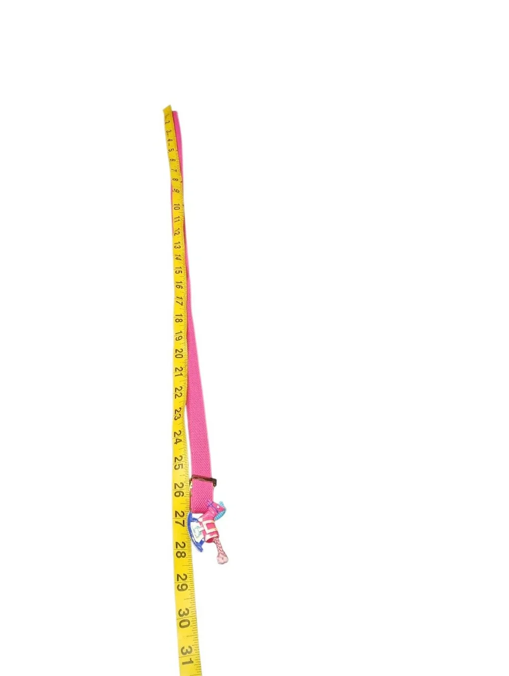 Girls Vintage Pink Kids Elastic Belt with Horse Charm